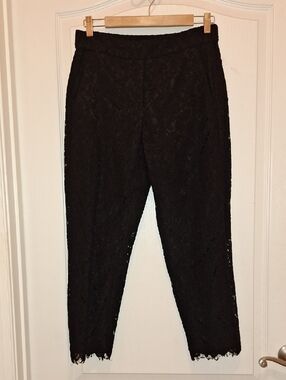 J. Crew Black Lace Ankle Pants